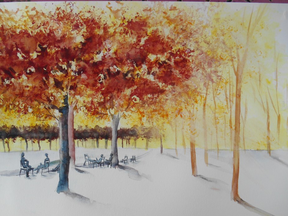 2ème stage d&rsquo;aquarelle sur les lumières et transparences&nbsp;d&rsquo;automne